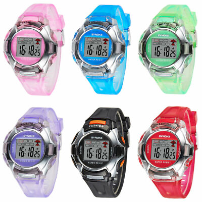#ad Fashion Electronic Digital Waterproof LED Display Watch For Girl Boy Kids Gift $8.99