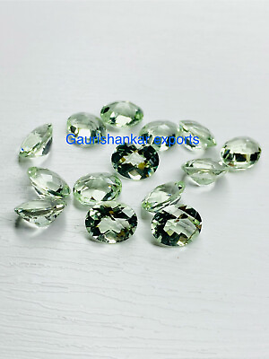 #ad Green Amethyst Oval Cut Checkerboard Loose Gemstone 9x7 mm to 14x10 mm DG $25.59
