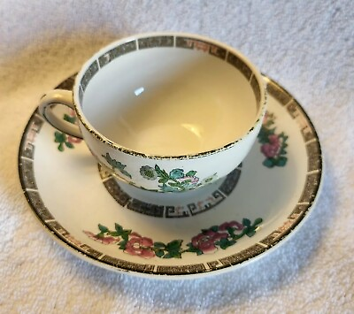 #ad Vtg John Maddock And Sons Ltd Royal Vitreous Tea Cup And Saucer Made In England $10.99