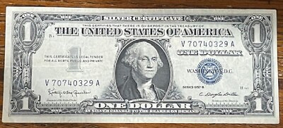 #ad 1957 $1 Silver Certificate Wow LQQK $4.25