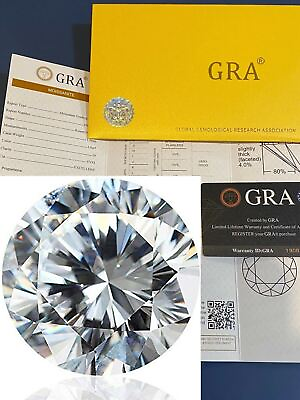#ad Loose Moissanite Real Gem Stone W. GRA Certificate 3 12mm 0.1 6ct VVS1 D Round $9.62