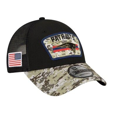 #ad New Era Mens New England Patriots Salute Service 9Forty Snapback Trucker Hat Cap $24.99