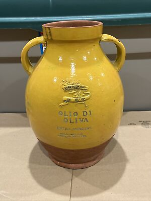 #ad Old Vintage LARGE TUSCAN OLIO DI OLIVE OLIVE OIL OILO HAND MADE $350.00