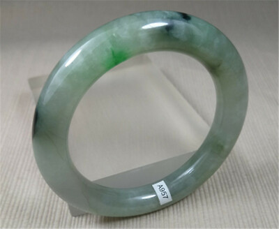 #ad 56mm Natural Ice Green Ancient Jadeite Emerald Jade Bracelet Bangle $43.12