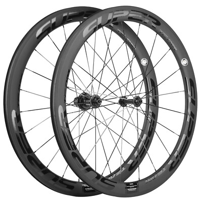 #ad #ad Superteam Road Bike Wheels 50mm Carbon Fiber Wheelset Clincher Bicycle Wheelset $340.10