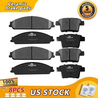#ad Front amp; Rear Ceramic Brake Pads For Ford Five Hundred Freestyle Mercury Montego $39.98
