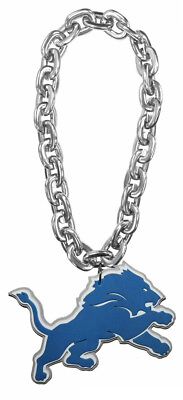 #ad Detroit Lions NFL Fan Chain Necklace Foam 3 Colors ORIGINAL CHAIN FAN FAVE $31.99