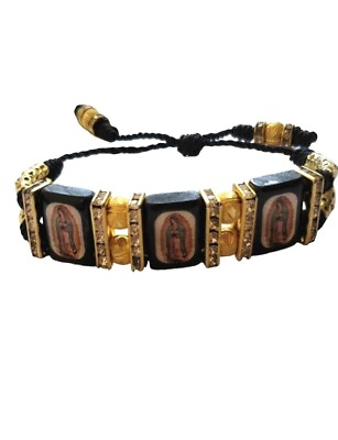 #ad Catholic Religious Guadalupe Virgin Handcrafted Charm Bracelet Vintage $25.20