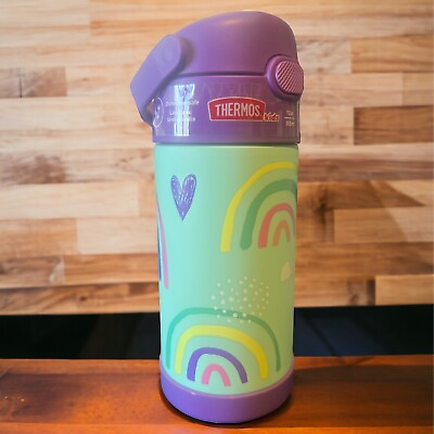 #ad Thermos® Stainless Steel Funtainer Bottle 12 Oz Rainbow $15.00