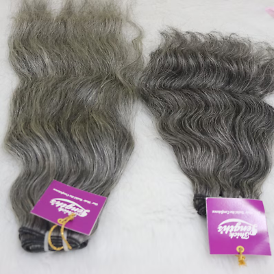 #ad Grey hair Bundles Deal from India Best Human Wavy Hair Extensions Pack of 3 . $341.00