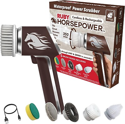 #ad #ad Horsepower Scrubber AS SEEN ON TV Waterproof Rechargeable Handheld $34.99