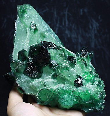 #ad 3.3lb RARE New Find Natural Beatiful Green Quartz Crystal Cluster Specimen $149.99