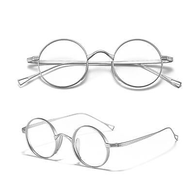 #ad Round Vintage Titanium Eyeglasses Frames Mens Womens Classic Retro Spectacles e $24.23