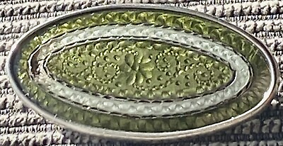 #ad AMAZING STERLING SILVER and GUILLOCHE ENAMEL ART NOUVEAU RIMS amp; BACKS BROOCH $69.99