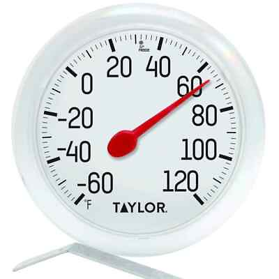 #ad 6quot; TAYLOR Indoor Outdoor Round Dial Thermometer w Mounting Bracket #5630 $10.25