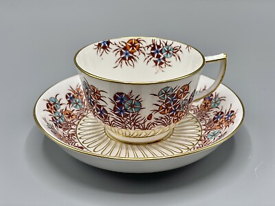 #ad Antique Royal Crown Derby Floral Gilt Tea Cup amp; Saucer Pattern #2047 $195.00