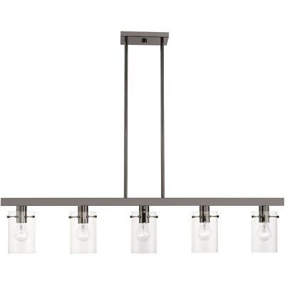 #ad 5 Light Linear Chandelier In Contemporary Style 14.5 Inches Tall and 4.5 Inches $334.95
