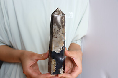#ad 540g Natural Volcano Quartz Hand Carved Crystal Column Healing1pc A6782 $56.90