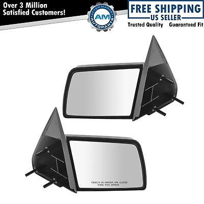 #ad Manual Side Mirrors Pair Set Left LH amp; Right RH for GMC Chevy Pickup Truck $91.74