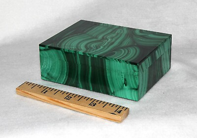 #ad MALACHITE CRYSTAL JEWELRY GEMSTONE BOX WITH HINGED LID 4.2 quot; X 3.2quot; X 1.5 quot; $250.00