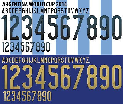 #ad Nameamp;Number Set For Argentina World Cup 2014 Home Away Top Football Soccer $12.99