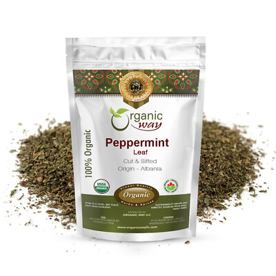 #ad Organic Way Peppermint Leaf Cut amp; Sifted Herbal Tea Kosher amp; USDA Certified $14.99