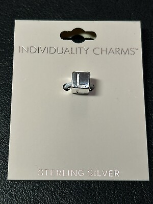 #ad Individually Charms Sterling Silver “L” Charm NOS 925 $14.99