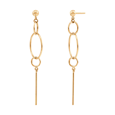 #ad Welry Circle amp; Bar Drop Earrings in 14K Yellow Gold $188.99