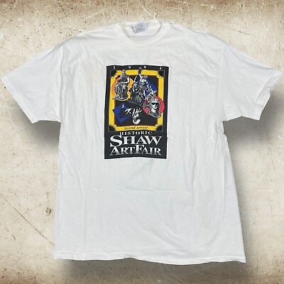 #ad VTG Shaw Art Fair 1994 St L T Shirt Tee Mens Size XL White $14.99