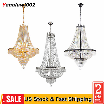 #ad 9 Light French Empire Crystal Chandelier Large Foyer Luxury Ceiling Fixture Lamp $147.00