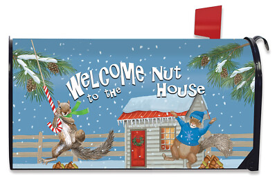#ad Winter Nut House Magnetic Mailbox Cover Squirrels Standard Briarwood Lane $17.97