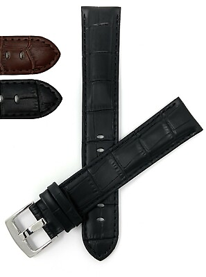 #ad Triple Extra Long Watch Band XXXL Leather Strap Alligator Style 20mm 22mm 24mm $27.95