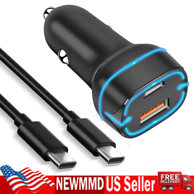 #ad 40W PD Fast Car Charger Power Adapter amp; Cable For Samsung S24 Ultra S23 FE S22 $10.99