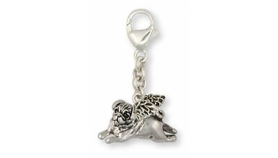 #ad Pug Angel Jewelry Sterling Silver Handmade Dog Zipper Pull PG31 AZP $104.97