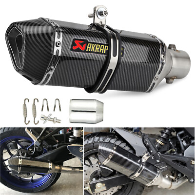 #ad Slip on 51mm Universal Motorcycle Exhaust Muffler Pipe with DB Killer Silencer $49.99