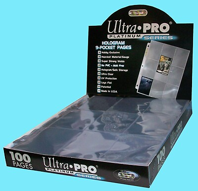 #ad ULTRA PRO PLATINUM 100 9 POCKET Pages New Free Shipping $24.98