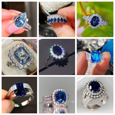 #ad Exquisite Jewelry Women Ring 925 Silver Zirconi Ring Romantic Wedding Gift 5 11 $2.58