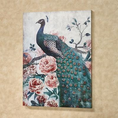 #ad Peacock Splendor Canvas Wall Art Multi Warm $59.99