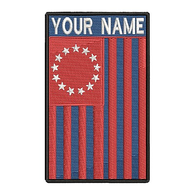 #ad Custom YOUR NAME Personalized Name Tag USA US Flag 4quot; Embroidered Patch Iron On $5.87