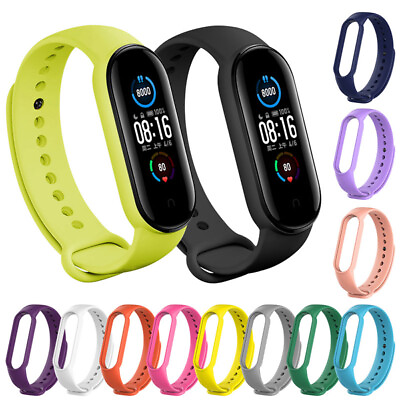 #ad For Xiaomi Mi Band 5 6 Replacement Silicone Sport Bracelet Wristband Watch Strap $1.40