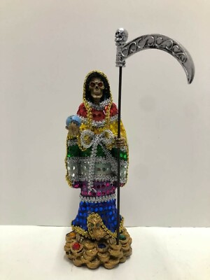 #ad Santa Muerte 7 Potencias Color 13quot; Statue Holy Death Grim Reaper Skull 6649 13 $55.99