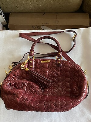 #ad Rebecca Minkoff satchel crossbody Handbag reddish brown Quilted $49.95