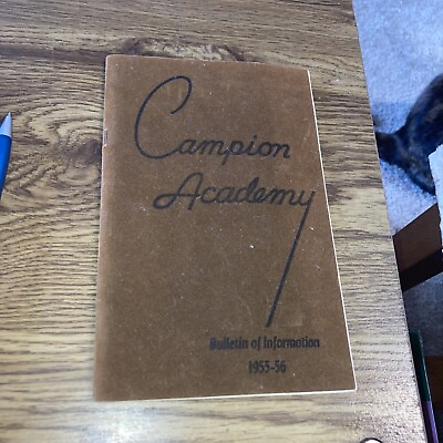 #ad Campion Academy Bulletin of Information 1955 56 Booklet Loveland CO 39 pgs $8.89
