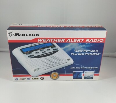 #ad Midland Emergency Weather Alert Radio with Alarm Clock WR 120EZ Working NIB $24.00