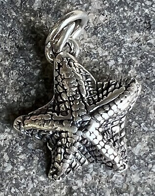 #ad 925 Sterling Silver SIGNED Charm Starfish Sea Star 1.56g $12.99