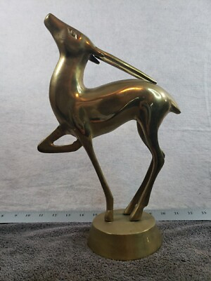 #ad Art Deco Brass Metal Gazelle Antelope Figurine Vintage $29.99