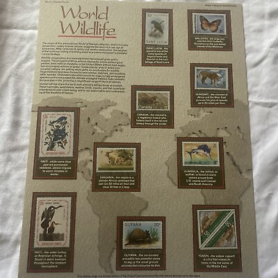 #ad world of stamps series Stamp Tributes To World Wildlife $35.00