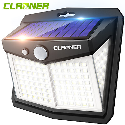 #ad #ad CLAONER Solar Power 128 LED Lights PIR Motion Sensor Outdoor Security Lamp Wall $6.99