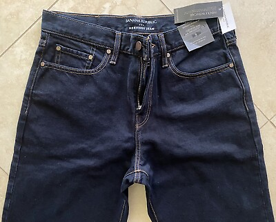 #ad Banana Republic Regular Straight Leg Jeans Men Size 34 X 30 Heritage Dark Wash $35.62