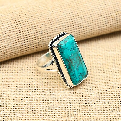 #ad Unique Santa Rosa Turquoise Gemstone Handmade 925 Sterling Silver Jewelry Ring $18.35